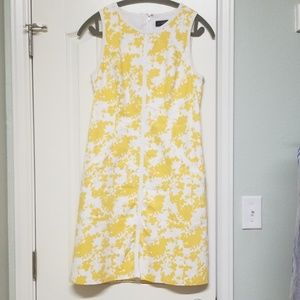 Yellow floral shift dress